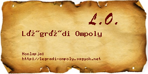 Légrádi Ompoly névjegykártya